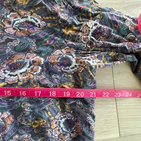 Free People floral light zip up jacket with Balloon sleeves size small S - Picture 7 of 10